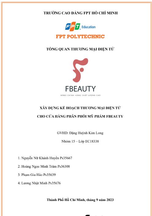 ASM Tổng Quan Thương Mại Điện Tử Mỹ Phẩm FBeauty