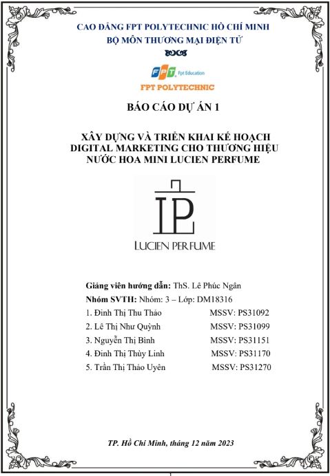 Dự Án 1 Nước Hoa Lucien Perfume