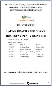 Khởi Sự Doanh Nghiệp Lập Kế Hoạch Kinh Doanh Homstay Peaky Blinders